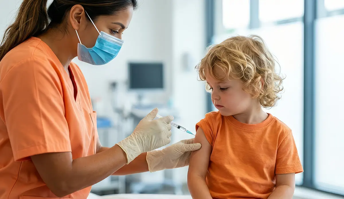 Nurse Administering Childhood 6 in 1Vaccine