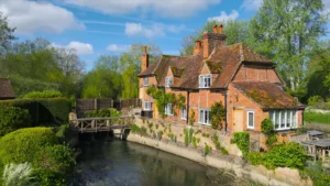 The 1000 year old flood prone millhouse featured in the David Attenborough secret garden Oxfordshire episode.
