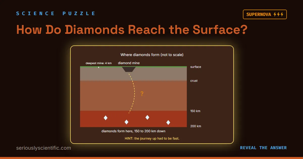 How Do Diamonds Reach the Surface?